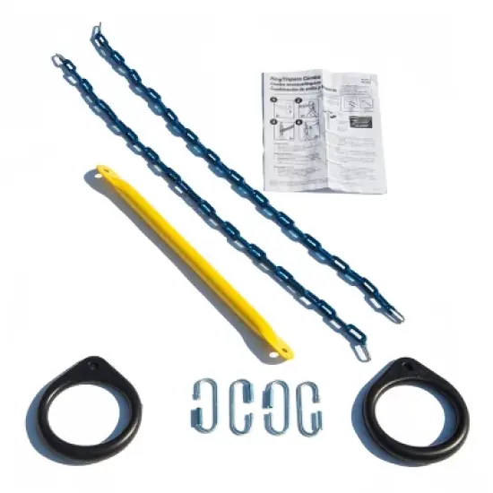 Swing-N-Slide 2 Pack of Swing Seats with Ring/Trapeze Combo Swing image {9}