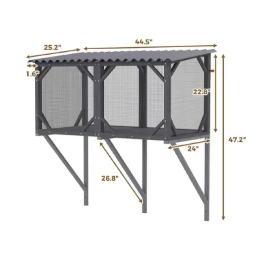 KTMBDW Cat Window Box, Universal Cat Window Perch Catio with Waterproof Top, for Sunbathing, Napping & Nature Viewing image {4}