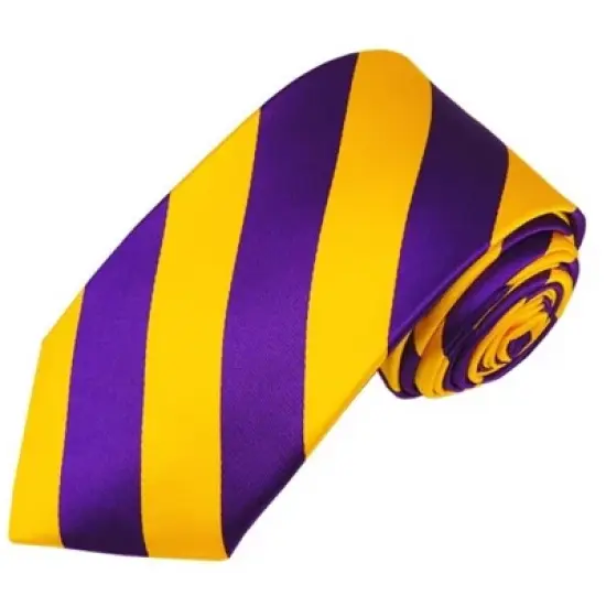 Men's 2.75 W And 58 L Inch With 0.75 Inch Stripe Width College Stripe Slim Woven Necktie image {6}