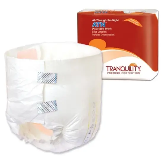 Tranquility ATN (All-Through-the-Night) Adult Disposable Briefs with Re-Fastenable Tabs image {2}