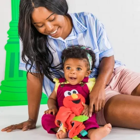 Bright&nbsp;Starts&nbsp;Snuggles with Elmo&nbsp;Baby's First Soothing Blanket image {5}