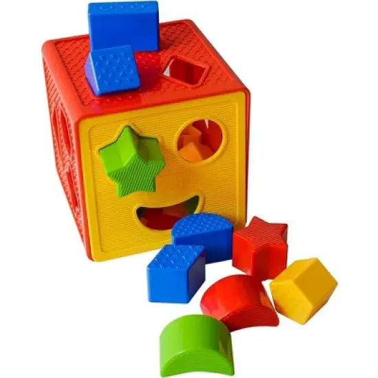 Baby Shape Sorter Toy Blocks - Childrens Blocks Includes 18 Shapes - Color Recognition Shape Toys with Colorful Sorter Cube Box - Play22Usa image {3}