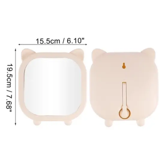 Unique Bargains Durable Cartoon Desktop Cosmetic Mirror 1 Pc image {1}