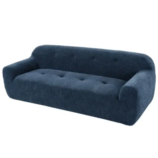 Modern 3 Seat Chenille Fabric Upholstered Sofa Couch,American Traditional Couch,85" Plush Lounge Sofa for Living Room Apartment-Cuddlewood image {8}