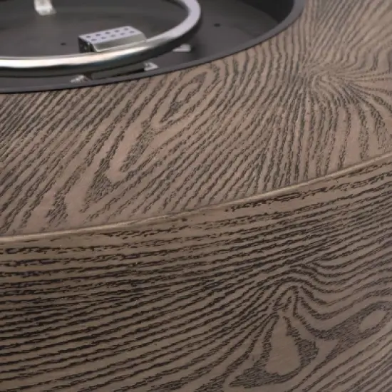 Senoia Outdoor Round Fire Pit with Tank Holder - Brown - Christopher Knight Home image {11}