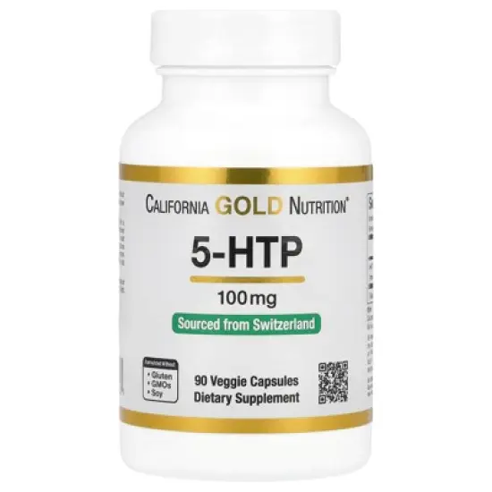 California Gold Nutrition 5-HTP, Mood Support, Griffonia Simplicifolia Extract from Switzerland, 100 mg, 90 Veggie Capsules image {5}
