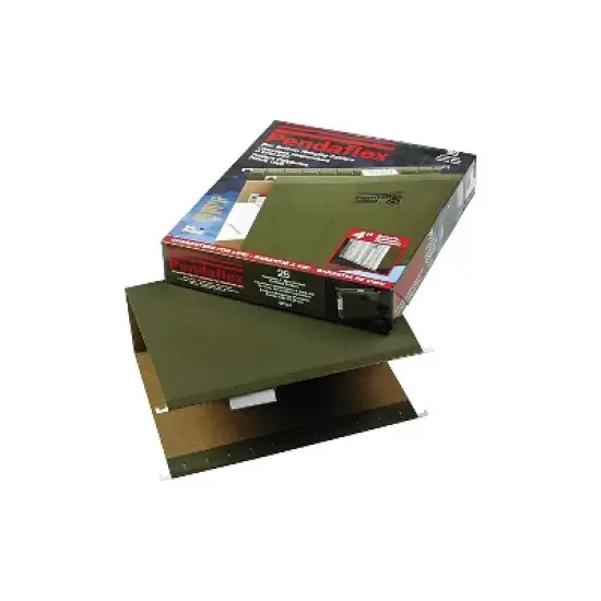 Pendaflex Reinforced 4" Extra Capacity Hanging Folders Letter Standard Green 25/Box 4152X4 image {4}