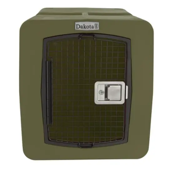 Dakota 283 G3 Large Ventilated Framed Pet Kennel w/Ultra-Secure Lock, Easy-Grip Handle & Keyed Paddle Latching Door for Large-Breed Dogs, Olive image {4}
