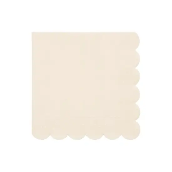 Meri Meri Large Cream Paper Napkins - Big Multipack (Pack of 100) image {1}