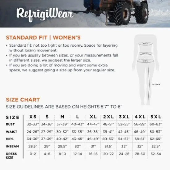 RefrigiWear Women's Insulated Softshell Bib Overalls with Reflective Piping image {4}