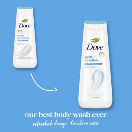 Dove Gentle Exfoliate Body Wash - Sea Minerals 24hr Lotion-Soft Skin - 20 fl oz image {2}