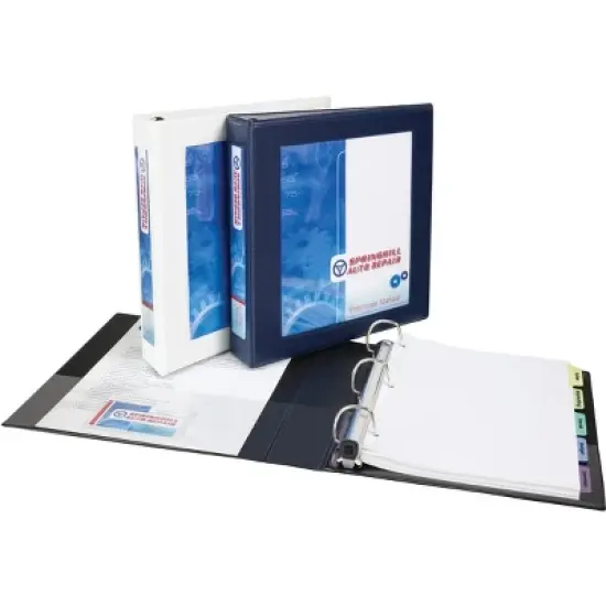 Avery Heavy-Duty Framed View 3-Ring Binder, 1" One Touch EZD Rings, 1 White Binder (68056) image {3}