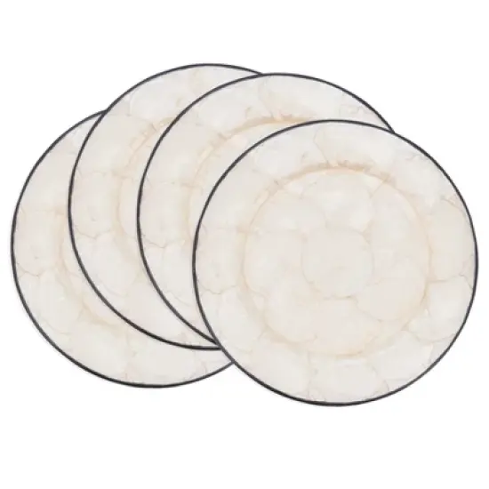 Saro Lifestyle Polished Capiz Charger Plate (Set of 4) image {2}