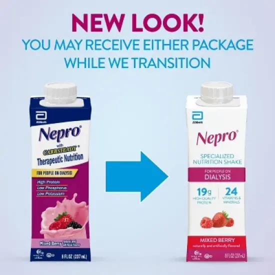 Nepro Nutrition Shake for People on Dialysis, Mixed Berry, 8 fl oz, Pack of 24 image {1}
