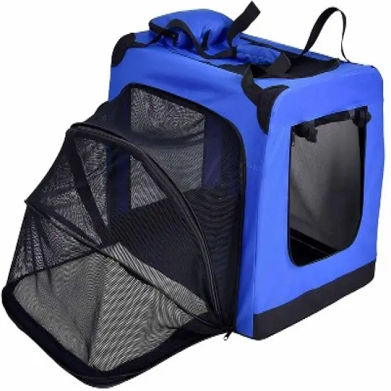 Pet Life Hounda Accordion Metal Framed Soft Collapsible DualSided Expandable Pet Crate image {2}