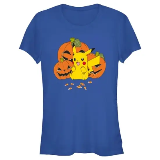 Junior's Pokemon Halloween Pikachu Jack-O'-Lanterns T-Shirt image {3}