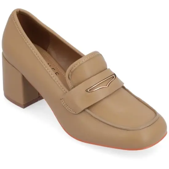 Journee Collection Womens Liyla Tru Comfort Foam Low Heel Square Toe Pumps image {15}