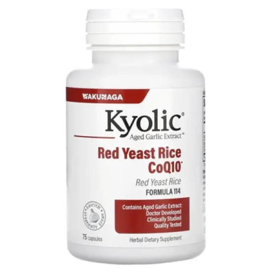 Kyolic Aged Garlic Extract&trade;, Red Yeast Rice Plus CoQ10,  Formula 114, 75 Capsules image {4}