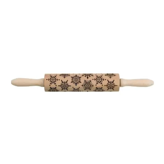 Harold Imports Snowflake Embossed Rolling Pin image {3}