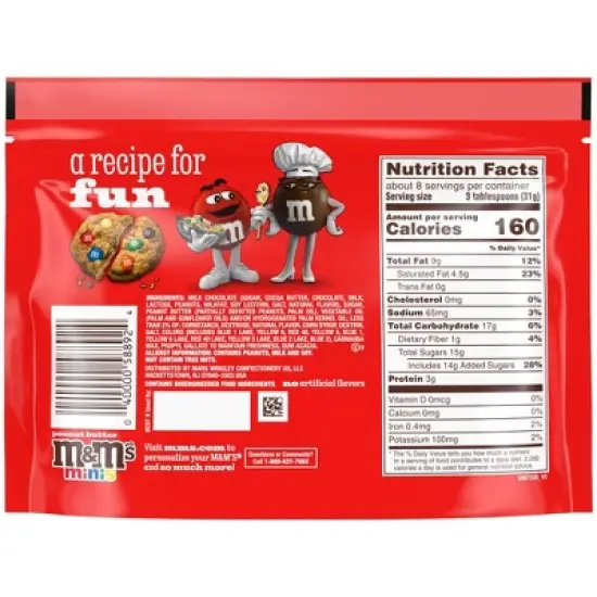 M&M'S Peanut Butter Minis Chocolate Candy Bag Share Size - 8.6oz image {7}