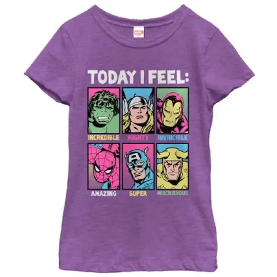 Girl's Marvel Comic Feelings T-Shirt image {2}