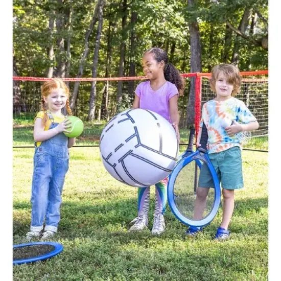 HearthSong Jumbo 3-in-1 Three-Way Game Set Featuring Badminton, Tennis and Volleyball for Kids image {13}