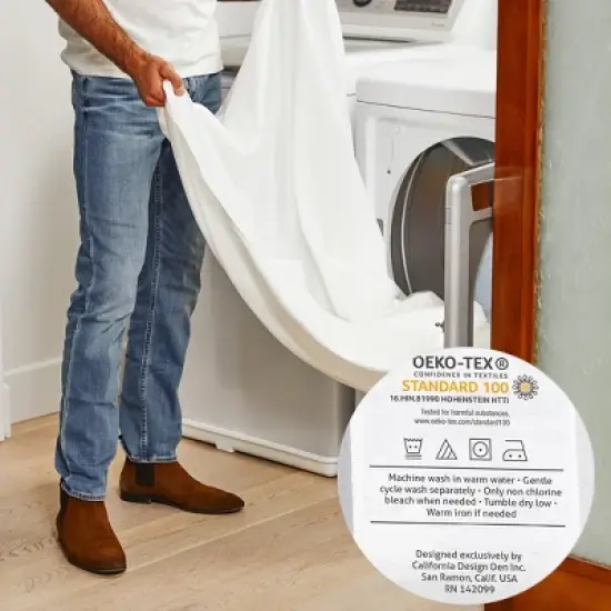 5-Star Luxury Sheet Set | 600 Thread Count 100% Cotton Sateen | Soft & Crisp Bed Sheets with Deep Pockets by California Design Den image {3}