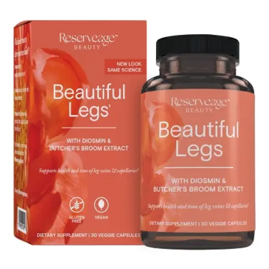Reserveage Beautiful Legs - Skin Care Supplement for Smooth, Healthy Veins, Helps Reduce Spider Veins, Vegan, 30 capsules (30 servings) image {6}