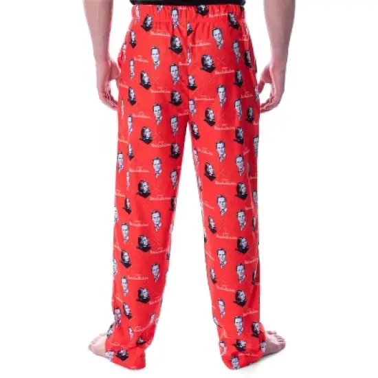 Marvel Studios Men's Wandavision Vintage Vision And Wanda Sleep Pajama Pants Red image {1}