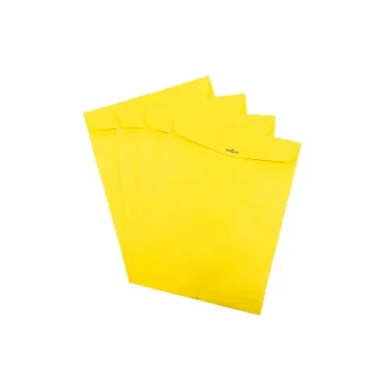 JAM Paper 10x13 Open End Catalog Colored Envelopes w/Clasp Closure YW Recycled 900906710A image {2}