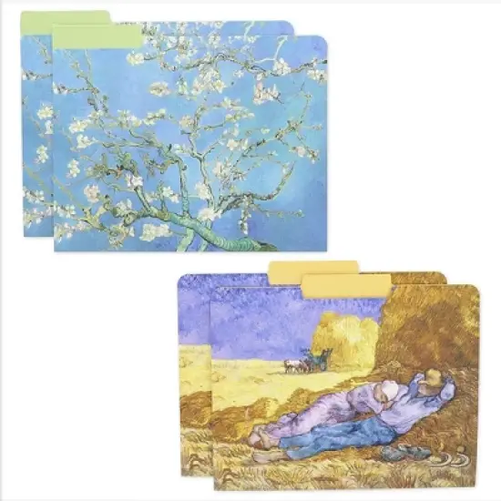 Paper Junkie 12 Pack Decorative File Folders with Artwork designed by Van Gogh, 1/3 Cut Tab, Letter-Size Holders for Office 6 Designs image {5}