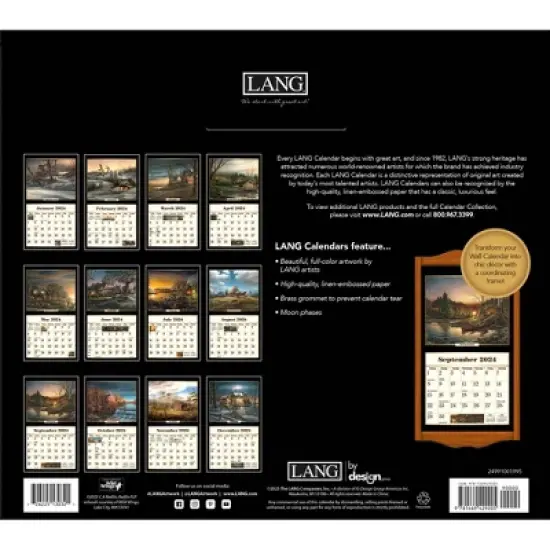 Lang 2024 Wall Calendar 24"x12" Terry Redlin image {2}