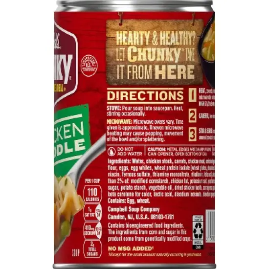 Campbell's Chunky Healthy Request Chicken Noodle Soup - 18.6oz image {11}
