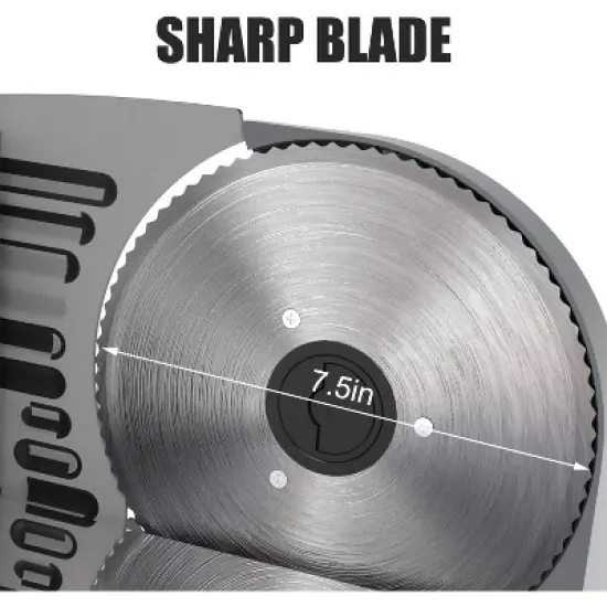 Aemego Food Slicer with Removable Stainless Steel Blade, Adjustable Thickness Black image {7}