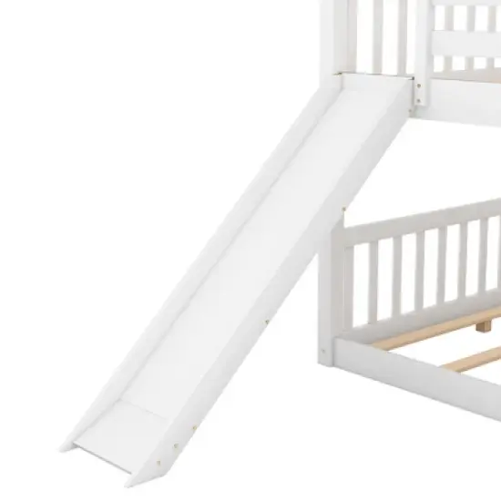 Wood Bunk Bed with Convertible Slide and Ladder-ModernLuxe image {10}