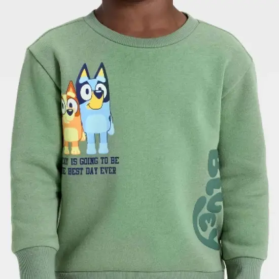 Toddler Boys' Bluey Bingo Fleece Sweatshirt - Green image {1}