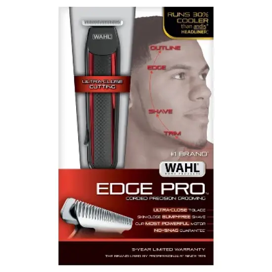 Wahl Edge Pro Men's Corded T-Blade Groomer for Bump Free Grooming Trimming & Shaving - 9686-300 image {2}