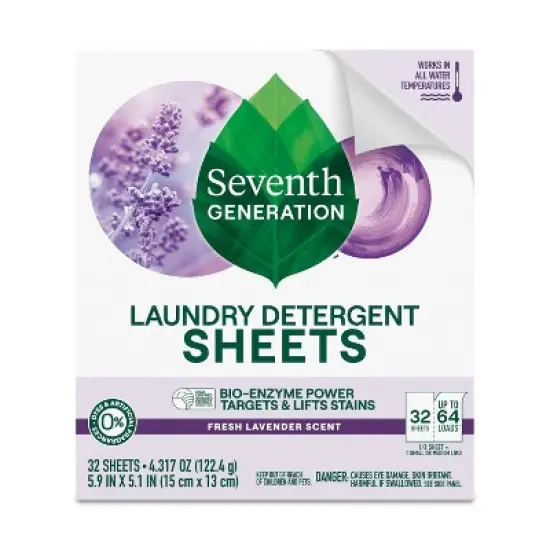 Seventh Generation Laundry Detergent Sheets - Fresh Lavender - 32ct image {2}