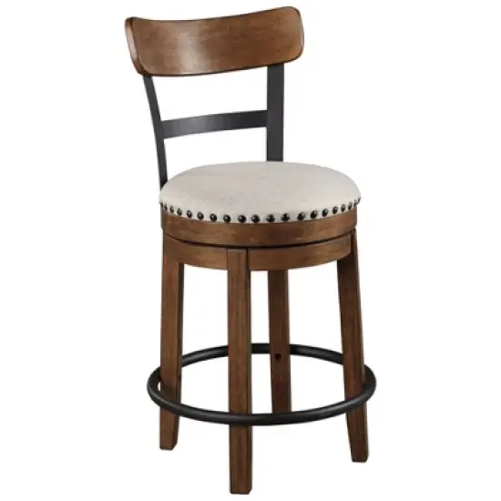 Valebeck Upholstered Swivel Counter Height Barstool - Signature Design by Ashley image {6}