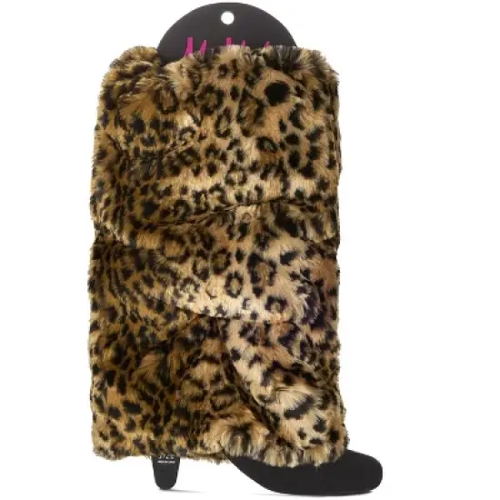 Memoi Women's Animal Craze Faux Fur Leg Warmer Cheetah One Size image {3}