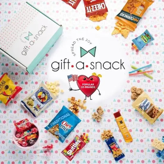 Gift A Snack Snack Box Variety Pack Care Package (40 Count) Labour Day Game Day Snacks, Birthday Sweet Treats Gift Basket, Candies Chips Crackers Bars image {2}