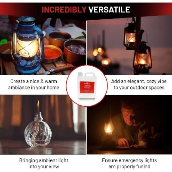 GasOne 2 Pack 1 Gallon Liquid Paraffin Lamp Oil &ndash; Multifunctional Lamp Oil Smokeless Odorless Indoor for Lamps, Lanterns, Tiki Torch &ndash; Safe Packaging image {3}