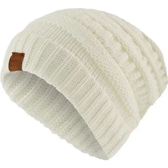 Market & Layne Women Chunky Knit Beanie Hat, Women Winter Hat image {8}