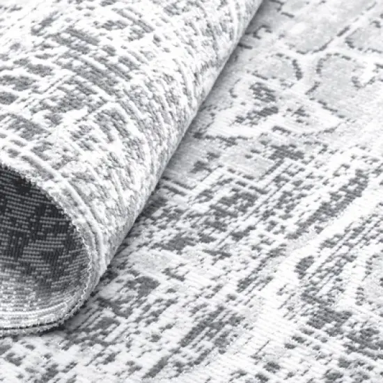 Sofia Fleur 5'3" x 7'2" Outdoor Patio Rug Gray - Nicole Miller image {4}