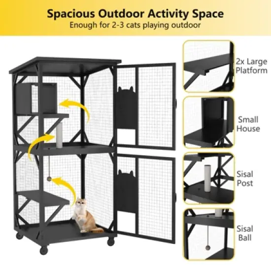 Catio Outdoor Cat Enclosure with Roof image {2}