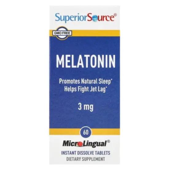 Superior Source Melatonin, 3 mg, 60 MicroLingual&reg; Instant Dissolve Tablets image {4}