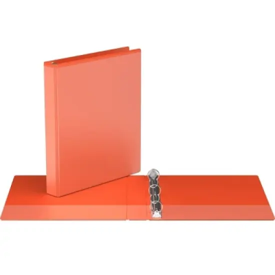 1" Premium Round Ring Binder 6pk Customizable View Orange - Easyview image {1}