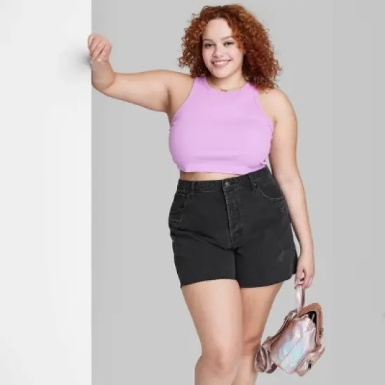 Women's High-Rise Cutoff Midi Jean Shorts - Wild Fable&trade; image {4}