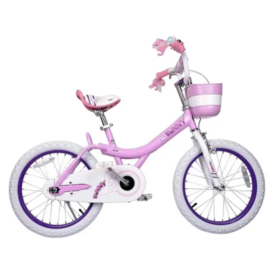 RoyalBaby Bunny Kids Bike w/Enclosed Chain Guard, Kickstand, Adjustable Seat and Handlebars, Basket, Bell & Tool Kit for Ages 5 to 9, Pink image {1}