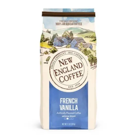 New England French Vanilla Medium Roast Coffee Ground Coffee - 11oz image {4}